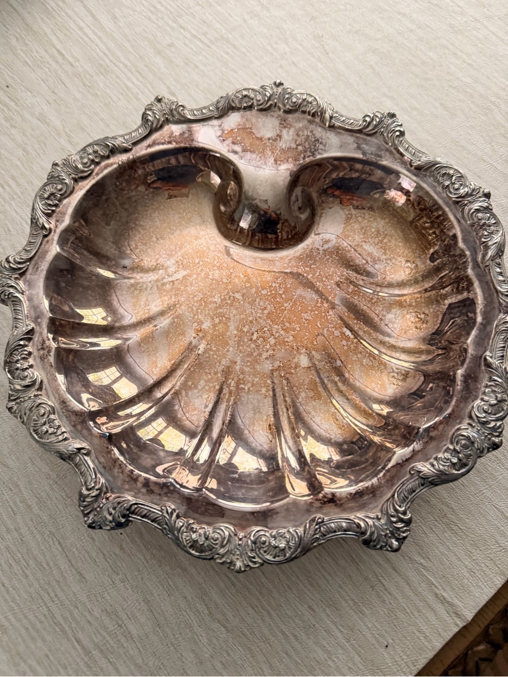 Poole Silver Decorative Serving Bowl